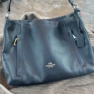 Coach Black Pebbled Leather Shoulder Bag